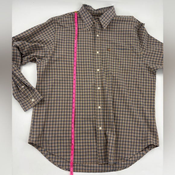 Polo Jeans Ralph Lauren Beige and Blue Checkered button down shirt - Picture 8 of 9